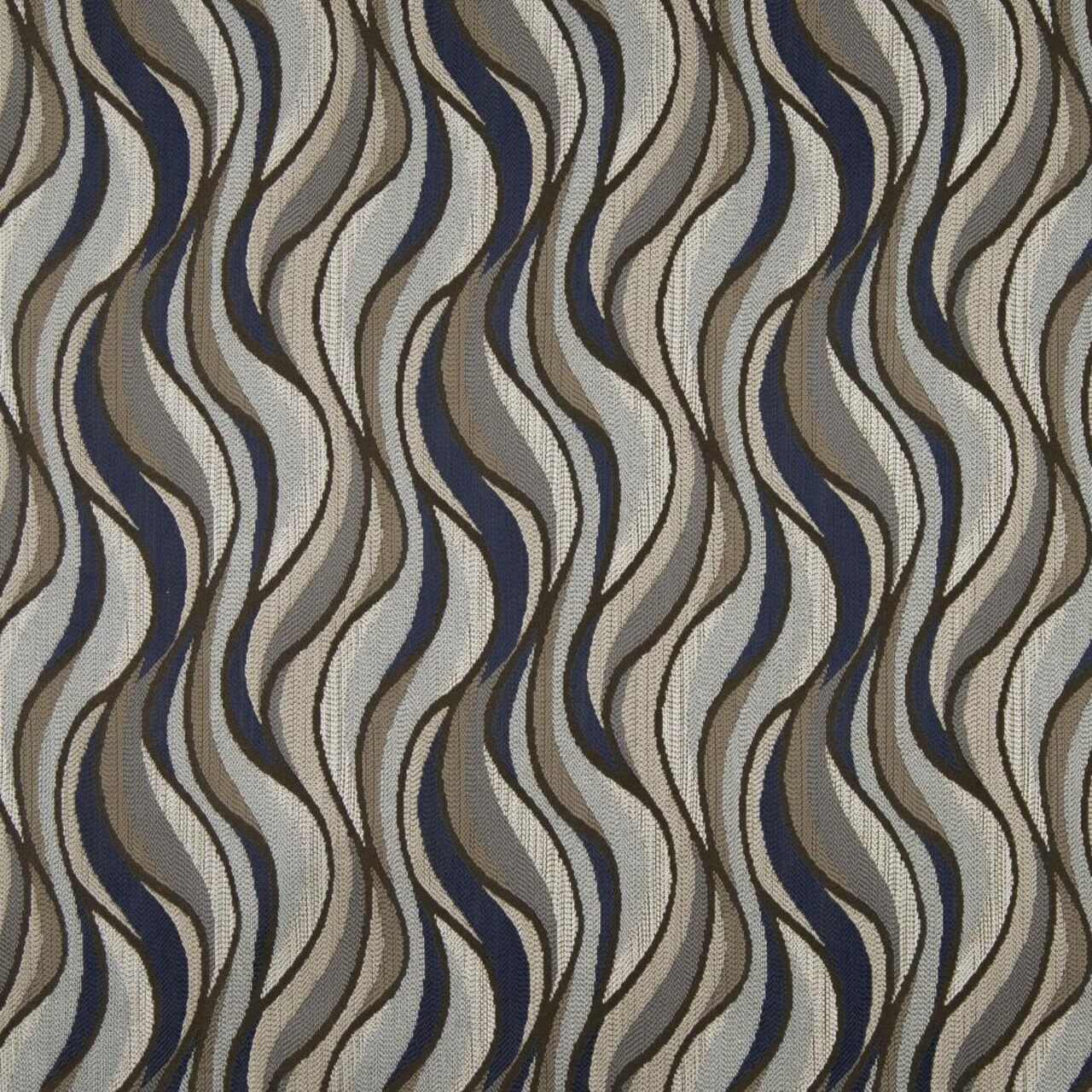 Niagara/Storm - Blue,Brown,Grey & Silver Abstract & Geometric Upholstery Fabric 54 Inches"